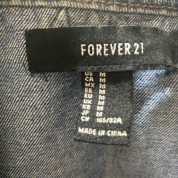 Forever 21 Blue Distressed Jean Jacket - Picture 3 of 3